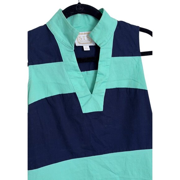 Tuckernuck Sail to Sable Shake It All Shift Dress in Mint Navy Color Block XS - Picture 2 of 6